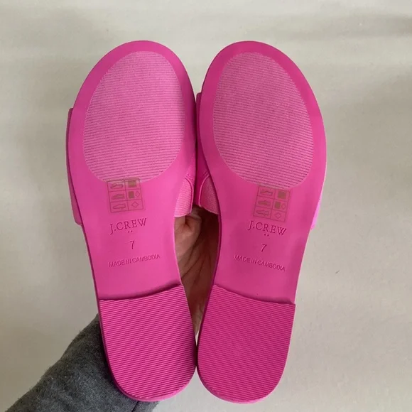 J. Crew Microsuede Single Strap Slide Sandals in Tulip - Picture 6 of 7